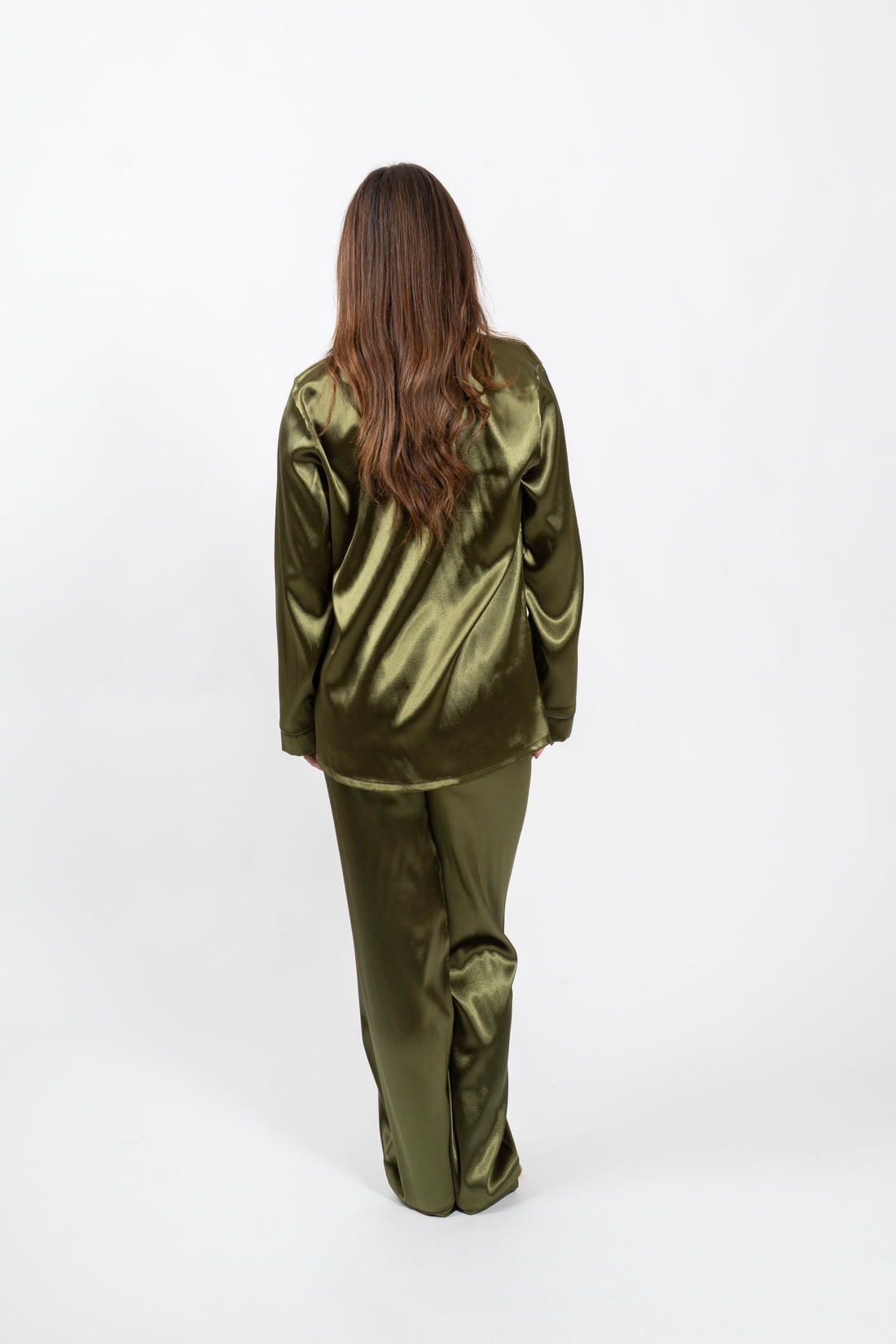 Golden Olive Silk Set