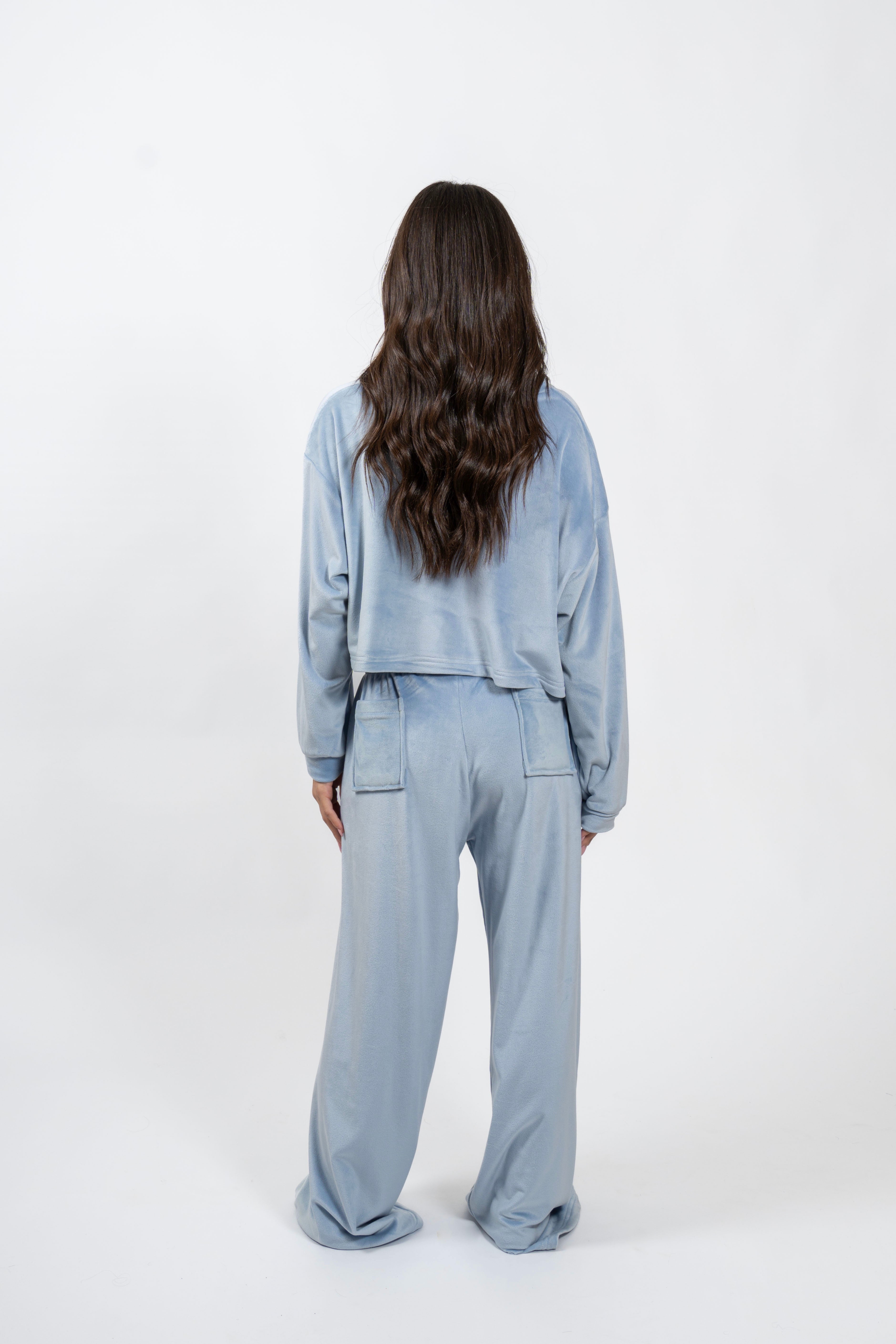 Blue Powder Velvet Set