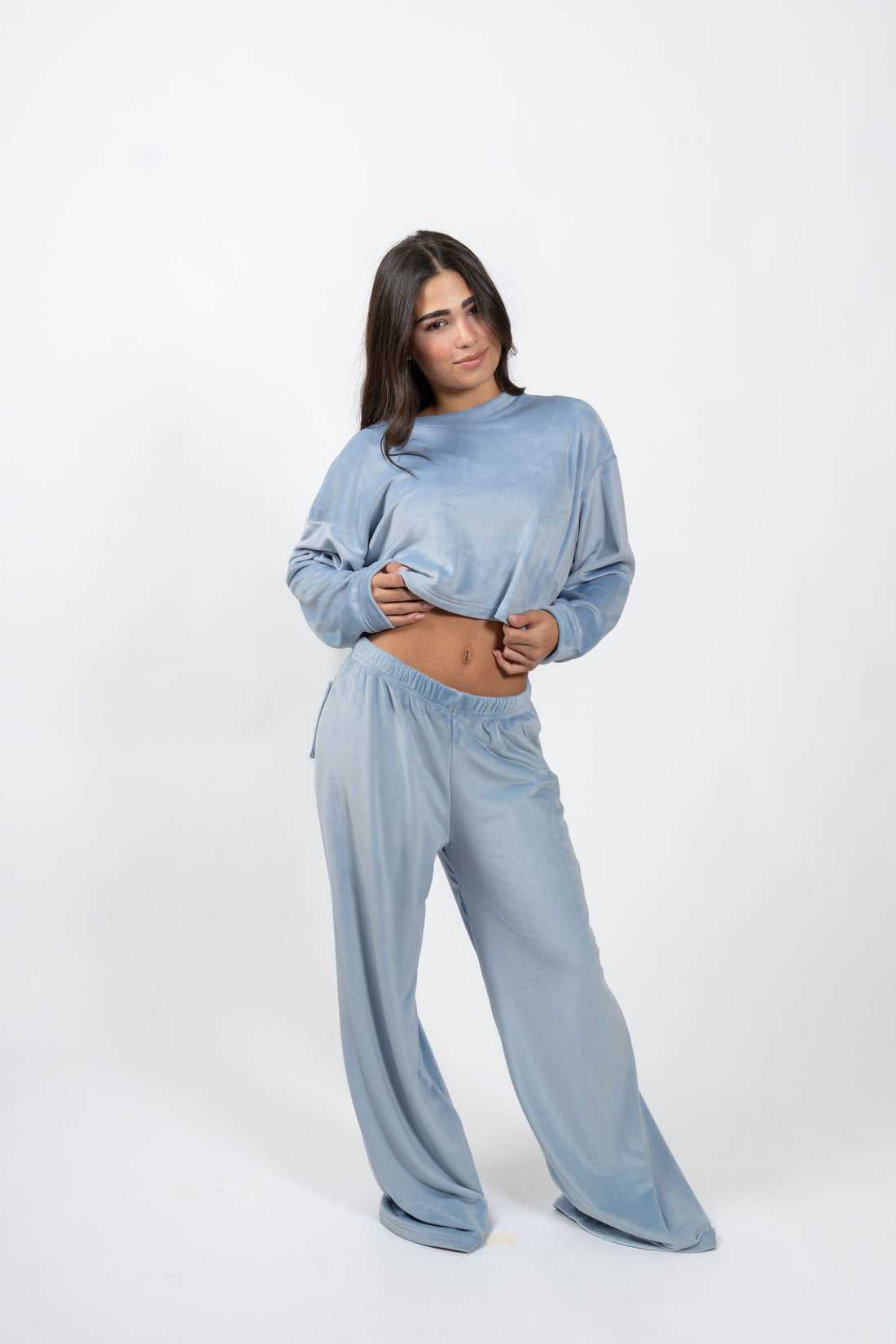 Blue Powder Velvet Set