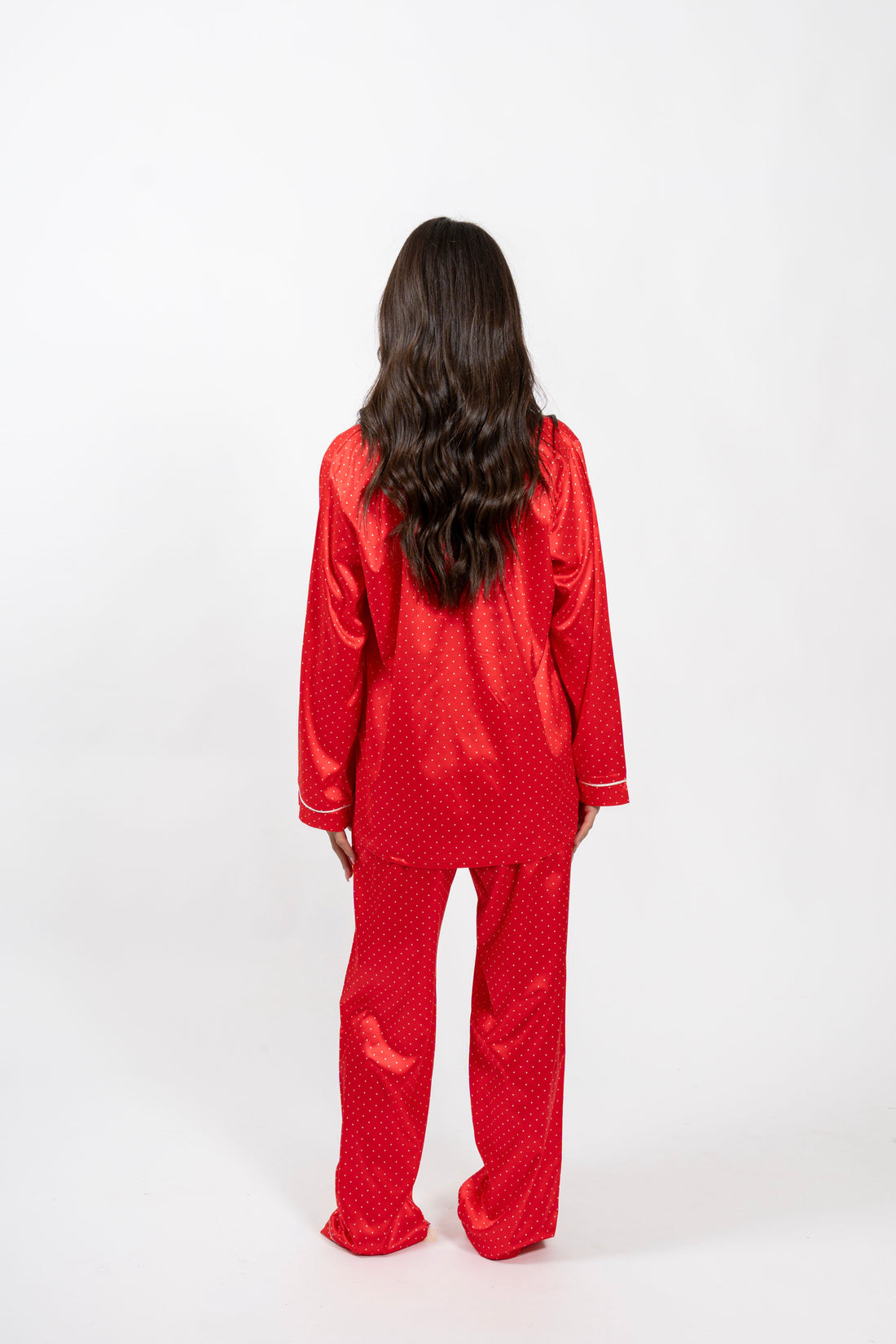 Sweet Cherry Poka Satin Set