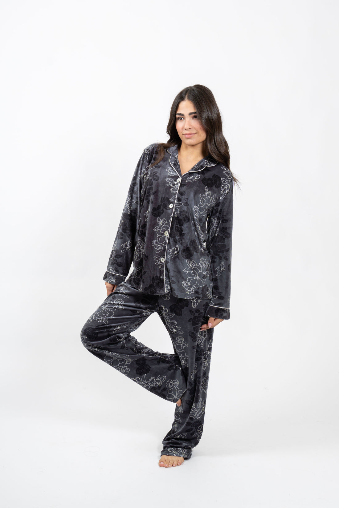 Dark Blossom Velvet Set